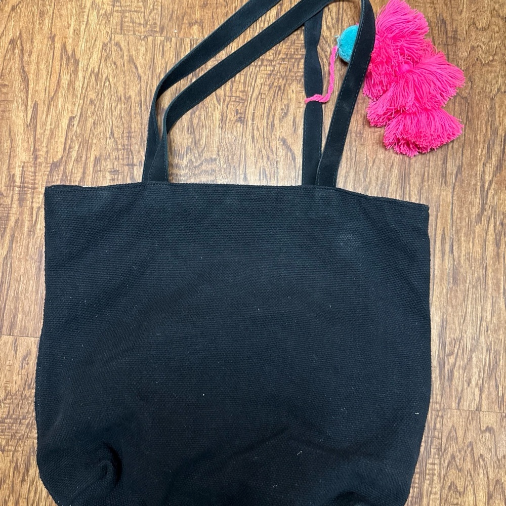 Vibrant Aztec Tote Bag with Pink and Teal Design - Picture 2 of 2